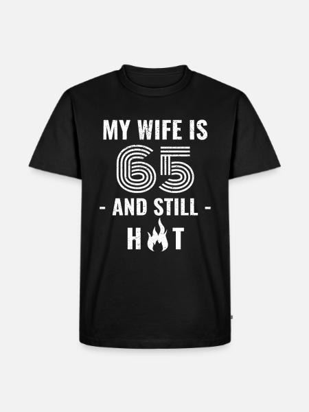 65 years birthday wife gift - Men's Premium Organic T-Shirt - black