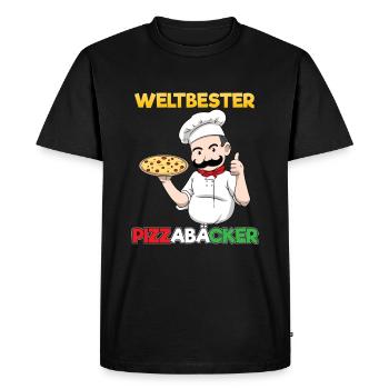 Meilleur pizzaiolo au monde Italie Pizza Pizzeria - T-shirt Premium bio Homme - noir - Devant - Nico (187cm)