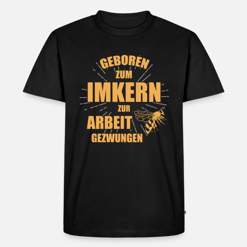 Imker Bienen - Männer Premium Bio T-Shirt - Schwarz