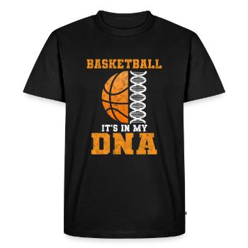 Basketball C’est dans mon ADN Joueur de basket-ball - T-shirt Premium bio Homme - noir - Devant - Nico (187cm)