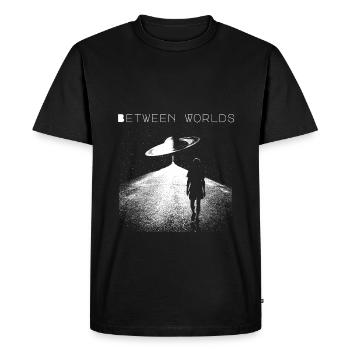 Entre les mondes - Road to Saturn - T-shirt Premium bio Homme - noir - Devant - Nico (187cm)
