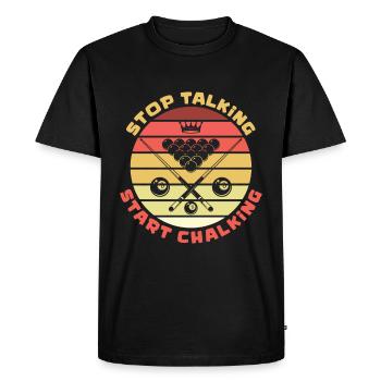 Arrêtez de parler Commencez à craquer Billard Snooker - T-shirt Premium bio Homme - noir - Devant - Nico (187cm)