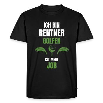 Golf Golfer Rentner Ruhestand - Männer Premium Bio T-Shirt - Schwarz - Vorne - Nico (187cm)