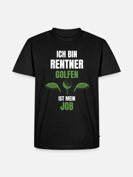 Golf Golfer Rentner Ruhestand - Männer Premium Bio T-Shirt - Schwarz