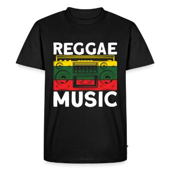 Reggae Music Jamaica Rastafari - T-shirt Premium bio Homme - noir - Devant - Nico (187cm)