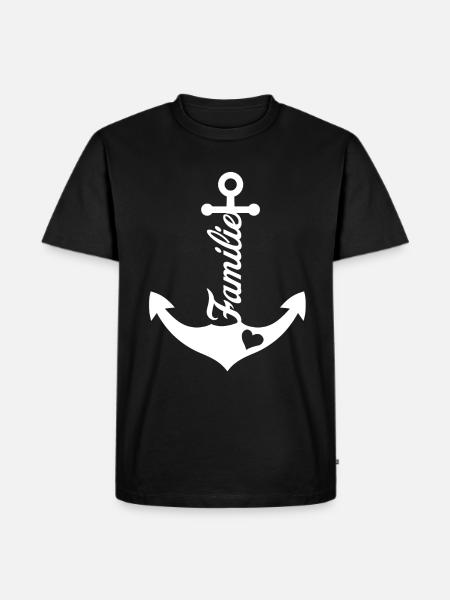 Anker Maritime Meer Segeln - Männer Premium Bio T-Shirt - Schwarz