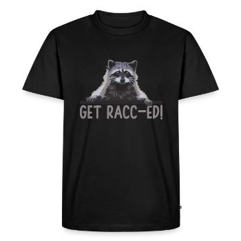 Obtenez Racc-Ed! Panda des ordures ménagères raton laveur - T-shirt Premium bio Homme - noir - Devant - Nico (187cm)