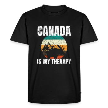 Le Canada est ma thérapie Jours fériés au Canada - T-shirt Premium bio Homme - noir - Devant - Nico (187cm)