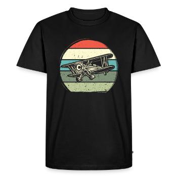 Modèle réduit d’avion modèle réduit d’avion - T-shirt Premium bio Homme - noir - Devant - Nico (187cm)