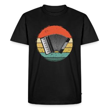 Accordion Styrian Harmonica Accordion - Men's Premium Organic T-Shirt - black - Front - Nico (187cm)