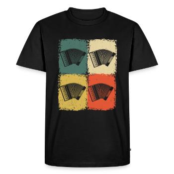 Accordion Styrian Harmonica Accordion - Men's Premium Organic T-Shirt - black - Front - Nico (187cm)