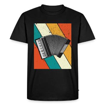 Accordion Styrian Harmonica Accordion - Men's Premium Organic T-Shirt - black - Front - Nico (187cm)