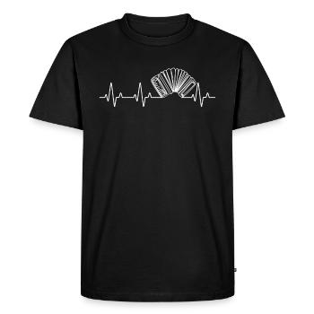 Accordion Styrian Harmonica Accordion - Men's Premium Organic T-Shirt - black - Front - Nico (187cm)