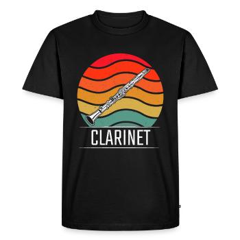 Clarinette Clarinettiste Clarinettiste - T-shirt Premium bio Homme - noir - Devant - Nico (187cm)