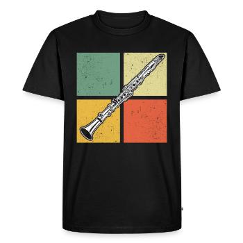 Clarinette Clarinettiste Clarinettiste - T-shirt Premium bio Homme - noir - Devant - Nico (187cm)
