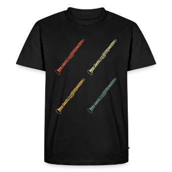 Clarinette Clarinettiste Clarinettiste - T-shirt Premium bio Homme - noir - Devant - Nico (187cm)