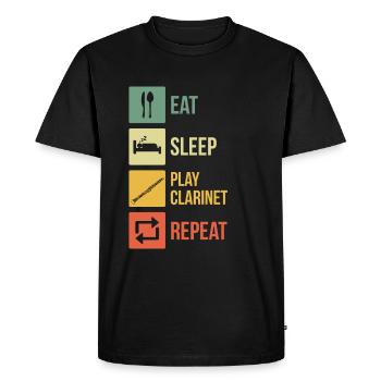 Clarinette Clarinettiste Clarinettiste - T-shirt Premium bio Homme - noir - Devant - Nico (187cm)