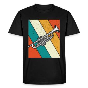 Trompettiste trompettiste Trompettiste - T-shirt Premium bio Homme - noir - Devant - Nico (187cm)