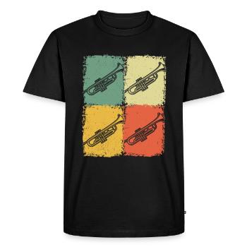 Trompettiste trompettiste Trompettiste - T-shirt Premium bio Homme - noir - Devant - Nico (187cm)