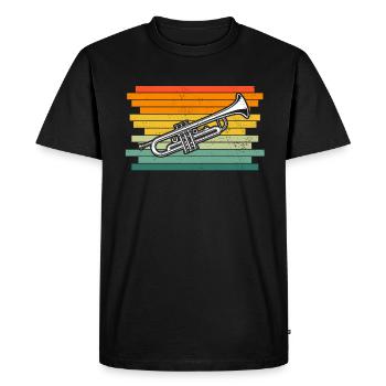 Trompettiste trompettiste Trompettiste - T-shirt Premium bio Homme - noir - Devant - Nico (187cm)