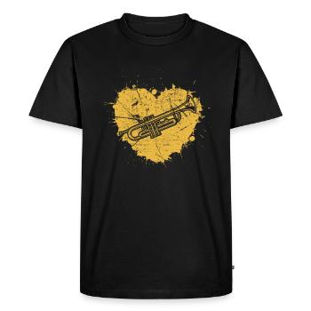 Trompettiste trompettiste Trompettiste - T-shirt Premium bio Homme - noir - Devant - Nico (187cm)