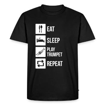 Trompettiste trompettiste Trompettiste - T-shirt Premium bio Homme - noir - Devant - Nico (187cm)
