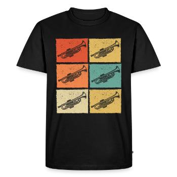 Trompettiste trompettiste Trompettiste - T-shirt Premium bio Homme - noir - Devant - Nico (187cm)