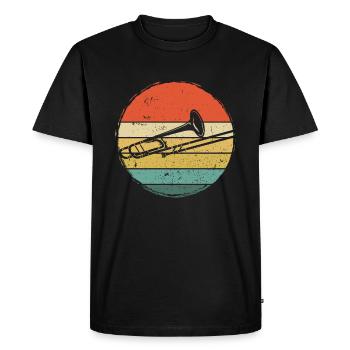 Trombone Trombone player Trombonist - Men's Premium Organic T-Shirt - black - Front - Nico (187cm)