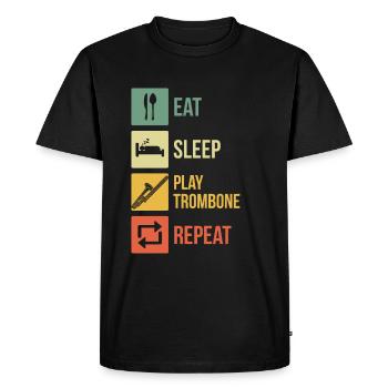 Trombone Trombone player Trombonist - Men's Premium Organic T-Shirt - black - Front - Nico (187cm)