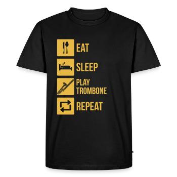 Trombone Trombone player Trombonist - Men's Premium Organic T-Shirt - black - Front - Nico (187cm)