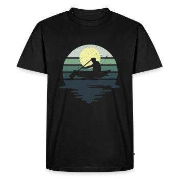 Rétro Kayak Kayak Canoë Sports nautiques Sports de pagaie - T-shirt Premium bio Homme - noir - Devant - Nico (187cm)