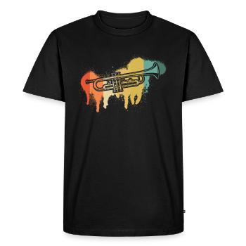 Trompettiste trompettiste Trompettiste - T-shirt Premium bio Homme - noir - Devant - Nico (187cm)
