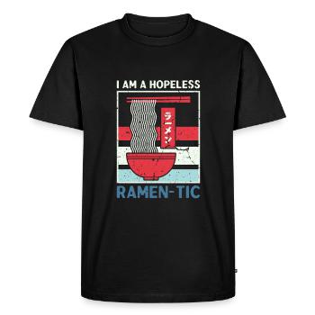 Hopeless Ramentic Ramen Noodles Japanese Noodles - Men's Premium Organic T-Shirt - black - Front - Nico (187cm)
