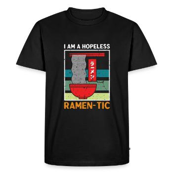 Hopeless Ramentic Ramen Noodles Japanese Noodles - Men's Premium Organic T-Shirt - black - Front - Nico (187cm)