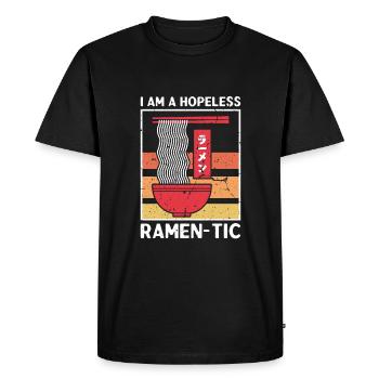 Hopeless Ramentic Ramen Noodles Japanese Noodles - Men's Premium Organic T-Shirt - black - Front - Nico (187cm)
