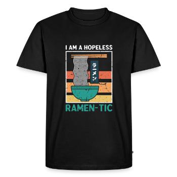 Hopeless Ramentic Ramen Noodles Japanese Noodles - Men's Premium Organic T-Shirt - black - Front - Nico (187cm)
