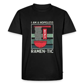 Hopeless Ramentic Ramen Noodles Japanese Noodles - Men's Premium Organic T-Shirt - black - Front - Nico (187cm)