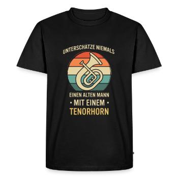 Tenorhorn Tenorhorn player Tenorhorn player Tenorhorn player - Men's Premium Organic T-Shirt - black - Front - Nico (187cm)