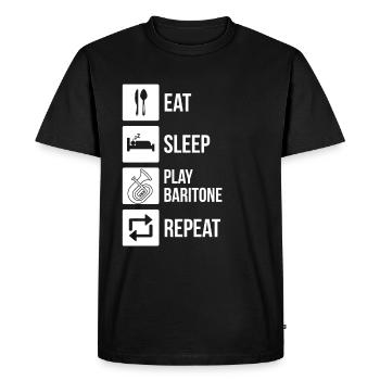 Tenorhorn Tenorhorn player Tenorhorn player Tenorhorn player - Men's Premium Organic T-Shirt - black - Front - Nico (187cm)