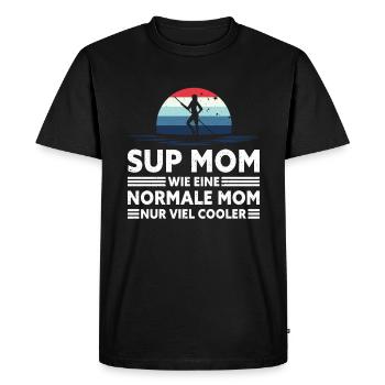 Retro SUP Mom - Comme une maman normale seulement cool - T-shirt Premium bio Homme - noir - Devant - Nico (187cm)