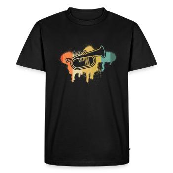 Flugelhorn Flugelhorn player Flugelhorn player - Men's Premium Organic T-Shirt - black - Front - Nico (187cm)