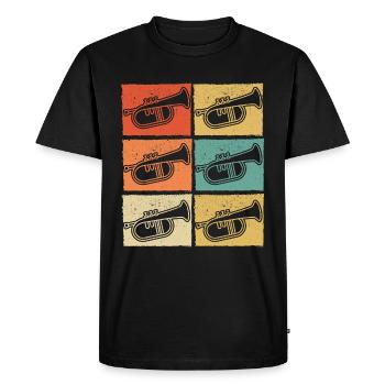 Flugelhorn Flugelhorn player Flugelhorn player - Men's Premium Organic T-Shirt - black - Front - Nico (187cm)