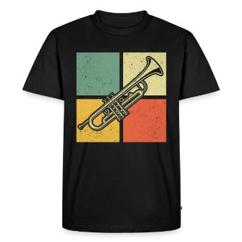 Trompettiste trompettiste Trompettiste - T-shirt Premium bio Homme - noir - Devant - Nico (187cm)