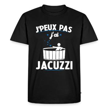 Je Peux Pas J'ai Jacuzzi - T-shirt Premium bio Homme - noir - Devant - Nico (187cm)