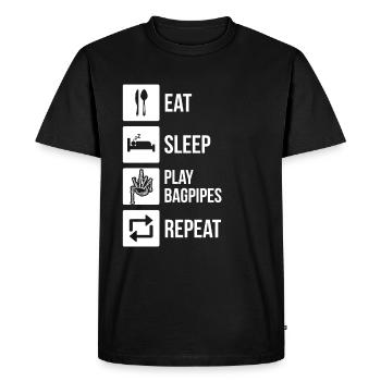 Cornemuse Cornemuse Cornemuse - T-shirt Premium bio Homme - noir - Devant - Nico (187cm)