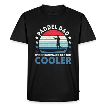 Rétro Paddle papa comme un papa normal seulement cool - T-shirt Premium bio Homme - noir - Devant - Nico (187cm)