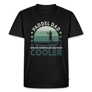 Rétro Paddle papa comme un papa normal seulement cool - T-shirt Premium bio Homme - noir - Devant - Nico (187cm)