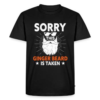 Sorry this beard is forgiven Bearded Man - Men's Premium Organic T-Shirt - black - Front - Nico (187cm)