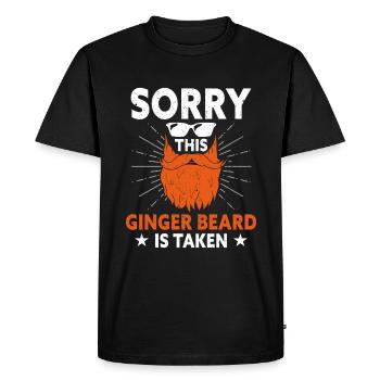 Sorry this beard is forgiven Bearded Man - Men's Premium Organic T-Shirt - black - Front - Nico (187cm)
