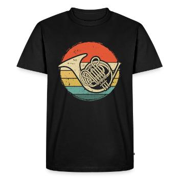 Français corniste Français corniste Français corniste - T-shirt Premium bio Homme - noir - Devant - Nico (187cm)